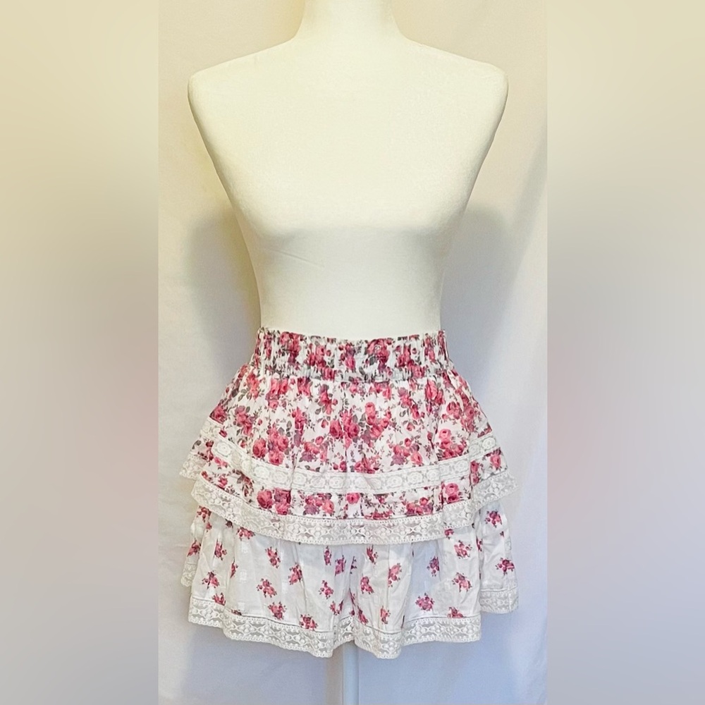 Altar'd State NWT Ruffled Lace Floral Skort Size Large - Picture 6 of 12